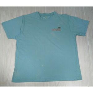 Island Shores FLAWED men's XL Mahi Mahi seafood bar t shirt see food eat it L/XL